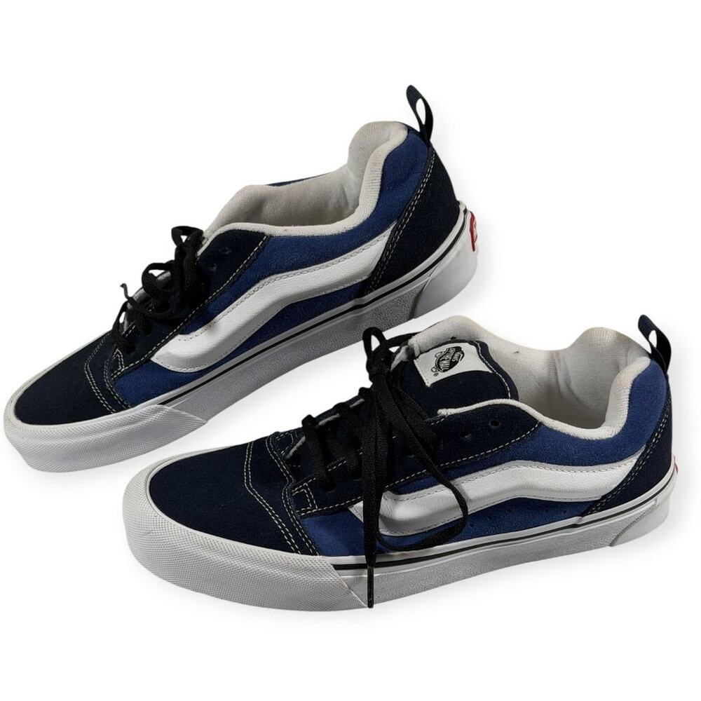 VANS Knu Skool Casual Sneakers, Navy/Blue/White, Men's 9